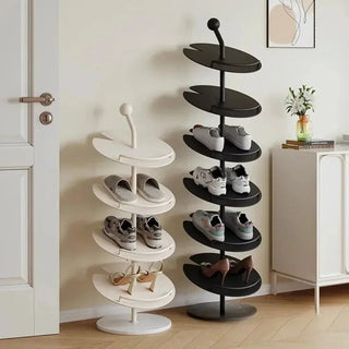 Scarpiera Diversi Modelli Colori Bianco Nero Design Pavimento 5/6 Ripiani-INTERIOR DREAM DESIGN