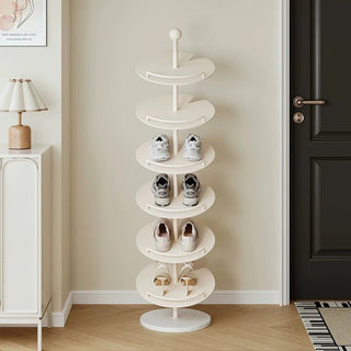 Scarpiera Diversi Modelli Colori Bianco Nero Design Pavimento 5/6 Ripiani-INTERIOR DREAM DESIGN