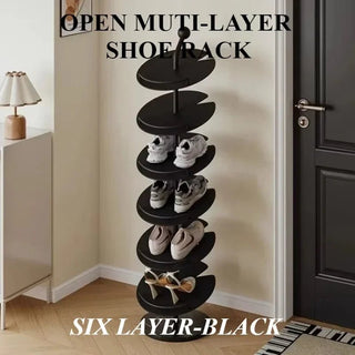 Scarpiera Diversi Modelli Colori Bianco Nero Design Pavimento 5/6 Ripiani-INTERIOR DREAM DESIGN