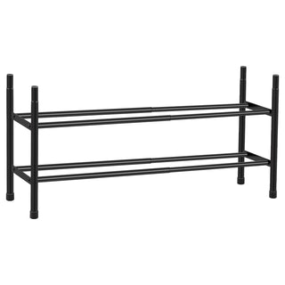 Scarpiera Regolabile Lunghezza Colore Nero Metallo Contiene Fino 10 Paia-INTERIOR DREAM DESIGN