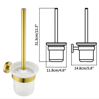 Scopino WC Fisso Parete Muro Diversi Colori Argento Oro Rosa Nero Acciaio Vetro-INTERIOR DREAM DESIGN