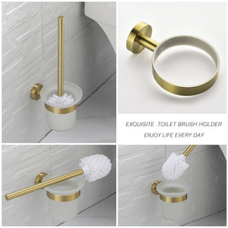 Scopino WC Fisso Parete Muro Diversi Colori Argento Oro Rosa Nero Acciaio Vetro-INTERIOR DREAM DESIGN