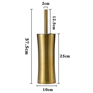 Scopino WC Spazzola Bagno Oro Acciaio Inossidabile Pavimento Design Elegante-INTERIOR DREAM DESIGN