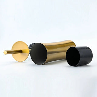 Scopino WC Spazzola Bagno Oro Acciaio Inossidabile Pavimento Design Elegante-INTERIOR DREAM DESIGN