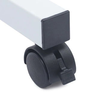 Scrivania Altezza Regolabile Bianca Comoda Pieghevole Ruote Ufficio-INTERIOR DREAM DESIGN