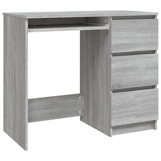 Scrivania Ufficio 3 Cassetti Grigio Legno Resistente Accessori Arredamento Casa - INTERIOR DREAM DESIGN