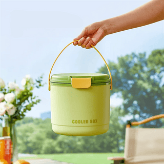 Secchiello Porta Ghiaccio Materiale Silicone Portatile Manico Alimenti Freddi Resistente-INTERIOR DREAM DESIGN