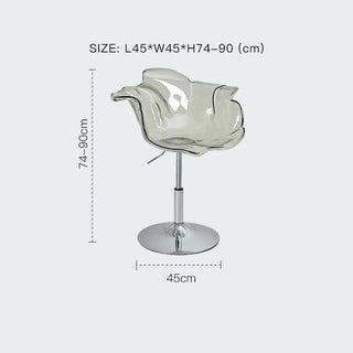 Sedia Materiale Plastica Con Metallo Diverse Colorazioni Modello Fiore Design Moderno Arredo Casa-INTERIOR DREAM DESIGN