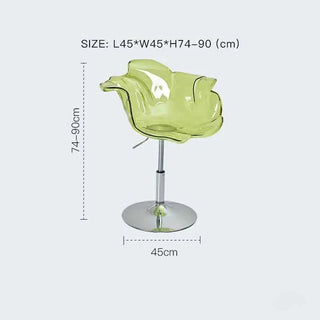 Sedia Materiale Plastica Con Metallo Diverse Colorazioni Modello Fiore Design Moderno Arredo Casa-INTERIOR DREAM DESIGN