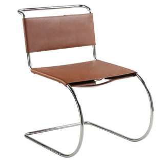 Sedia Metallo Pelle Diversi Colori Elegante Design Moderno Casa Arredamento-INTERIOR DREAM DESIGN