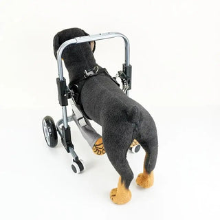 Sedia Rotelle Acciaio Tela Piccole Dimensioni Esterno Cani Animali Domestici Disabili-INTERIOR DREAM DESIGN