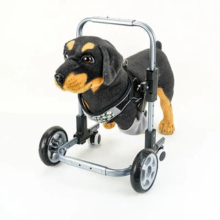 Sedia Rotelle Acciaio Tela Piccole Dimensioni Esterno Cani Animali Domestici Disabili-INTERIOR DREAM DESIGN