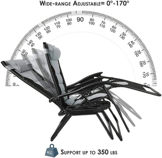 Sedia Set 1/2 Pezzi Colore Grigio Nero Materiale PP Tessuto Dondolo Reclinabile Arredamento Casa-INTERIOR DREAM DESIGN