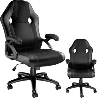 Sedia Ufficio Scrivania Regolabile Ruote Nero Comoda Ergonomica Imbottita Accessori Arredamento Casa - INTERIOR DREAM DESIGN