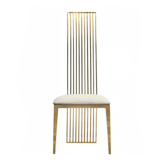 Sedie Eleganti Set 2/4 Pezzi Arredamento Eventi Acciaio Inossidabile Imbottitura Decorazione Feste Colore Oro-INTERIOR DREAM DESIGN