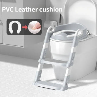 Sedile WC Per Bambini Con Scala Materiale Gomma Diverse Colorazioni Supporto Pieghevole-INTERIOR DREAM DESIGN