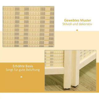 Separè 4 Pannelli Bambù 180x180cm Privacy Camera Letto Separazione Stanza Decorazione - INTERIOR DREAM DESIGN