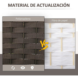 Separè Marrone Scuro 4 Pannelli Pieghevole Camera Letto Arredamento - INTERIOR DREAM DESIGN