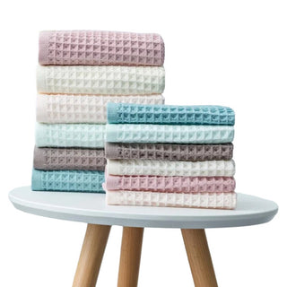 Set 2 Asciugamani Cotone Poliestere Bagno Colori Pastello Peso 80gr Accessori Casa - INTERIOR DREAM DESIGN