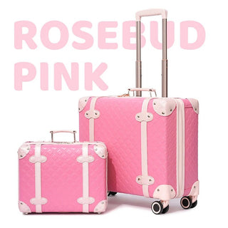 Set 2 Pezzi Valigie Trolley Ruote Forma Rettangolare Diversi Colori Rotazione 360° - INTERIOR DREAM DESIGN