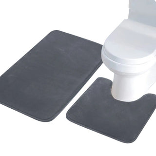 Set 2 Tappetini Bagno Diverse Dimensioni Colori Morbido Memory Foam PVC Microfibra Accessori Casa-INTERIOR DREAM DESIGN