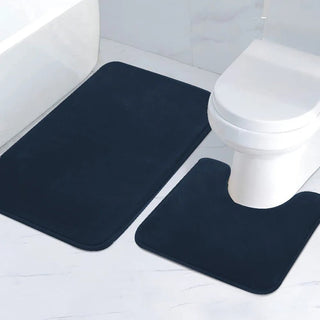 Set 2 Tappetini Bagno Diverse Dimensioni Colori Morbido Memory Foam PVC Microfibra Accessori Casa-INTERIOR DREAM DESIGN