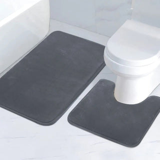 Set 2 Tappetini Bagno Diverse Dimensioni Colori Morbido Memory Foam PVC Microfibra Accessori Casa-INTERIOR DREAM DESIGN