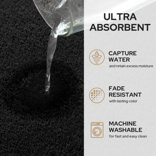 Set 2 Tappetini Bagno Diverse Dimensioni Colori Morbido Memory Foam PVC Microfibra Accessori Casa-INTERIOR DREAM DESIGN