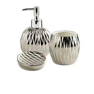 Set 3 Pezzi Sapone Bagno Materiale Ceramica Diverse Colorazioni Arredo Bagno Elegante-INTERIOR DREAM DESIGN