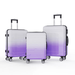 Set 3 Valigie Sfumatura Viola Diverse Dimensioni Ruote Rotazione 360° - INTERIOR DREAM DESIGN