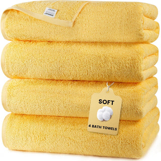 Set 4 Asciugamani Cotone Diversi Colori Media Dimensione Accessori Bagno Tessili Arredo-INTERIOR DREAM DESIGN