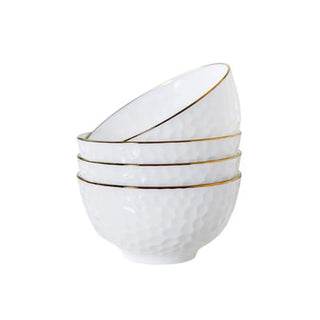 Set 4 Pezzi Piatti Ciotole Materiale Ceramica Design Semplice Moderno Resistente Decorazione Tavola-INTERIOR DREAM DESIGN