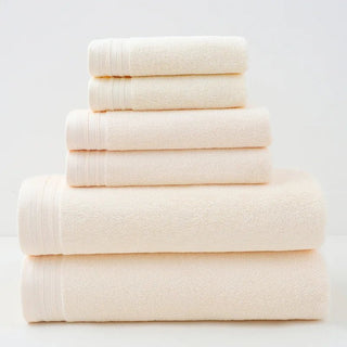 Set 6 Pezzi Asciugamani Bagno Diversi Colori Tonalità Marrone Arancione Neutre Diverse Dimensioni-INTERIOR DREAM DESIGN