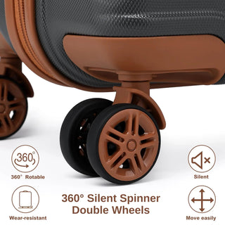 Set 6 Valigie Trolley Borsone Beauty Case Pochette Borsa Diverse Dimensioni Plastica Rigida-INTERIOR DREAM DESIGN