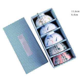 Set Ciotole Colorate Ceramica Fantasiose Divertenti Cucina Pranzo Carine Portatili-INTERIOR DREAM DESIGN