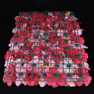 Set Fiori Artificiali 12 Pezzi Parete Floreale Diverse Sfumature Rosa Fucsia Arredamento Eventi Cerimonie Seta-INTERIOR DREAM DESIGN