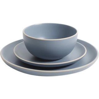 Set Piatti Ciotole Azzurre Ceramica Cucina Pranzo Pratiche Utili Eleganti Fini 12 Pezzi 3 Pezzi-INTERIOR DREAM DESIGN