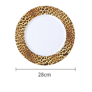 Set Piatti Materiale Ceramica Design Maculato Decorazione Moderna Piatti Resistenti Arredo Cucina-INTERIOR DREAM DESIGN