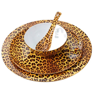 Set Piatti Materiale Ceramica Design Maculato Decorazione Moderna Piatti Resistenti Arredo Cucina-INTERIOR DREAM DESIGN