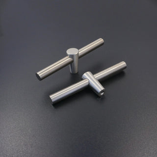 Set Pomelli 4 Pezzi Argento Oro Forma Orizzontale Verticale Ottone Opaco-INTERIOR DREAM DESIGN