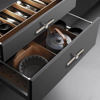 Set Pomelli 4 Pezzi Argento Oro Forma Orizzontale Verticale Ottone Opaco-INTERIOR DREAM DESIGN