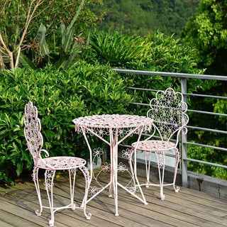 Set Tavolo Sedie Fantasia Fiori Giardino Esterno Elegante Fiabesco Comodo Resistente - INTERIOR DREAM DESIGN