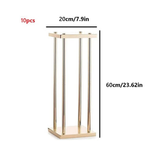 Set Vasi 10 Pezzi Metallo Fiori Cerimonie Decorazioni Casa Fantasiose Eleganti Fini-INTERIOR DREAM DESIGN