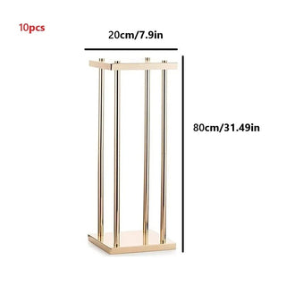 Set Vasi 10 Pezzi Metallo Fiori Cerimonie Decorazioni Casa Fantasiose Eleganti Fini-INTERIOR DREAM DESIGN