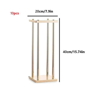 Set Vasi 10 Pezzi Metallo Fiori Cerimonie Decorazioni Casa Fantasiose Eleganti Fini-INTERIOR DREAM DESIGN