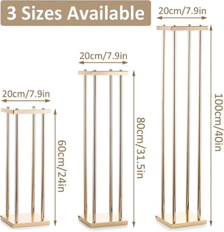 Set Vasi 10 Pezzi Metallo Fiori Cerimonie Decorazioni Casa Fantasiose Eleganti Fini-INTERIOR DREAM DESIGN