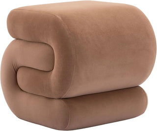 Sgabello Forma Particolare Innovativa Poggiapiedi Velluto Legno Imbottitura-INTERIOR DREAM DESIGN