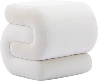 Sgabello Forma Particolare Innovativa Poggiapiedi Velluto Legno Imbottitura-INTERIOR DREAM DESIGN