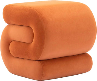 Sgabello Forma Particolare Innovativa Poggiapiedi Velluto Legno Imbottitura-INTERIOR DREAM DESIGN