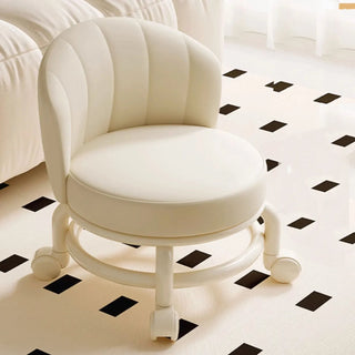 Sgabello Materiale Ecopelle Piccola Sedia Diverse Colorazioni Arredo Casa Resistente Moderno-INTERIOR DREAM DESIGN